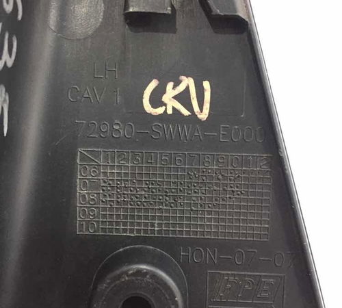 Moldura Interna Porta Traseira Esquerda Honda Crv 2007/2011