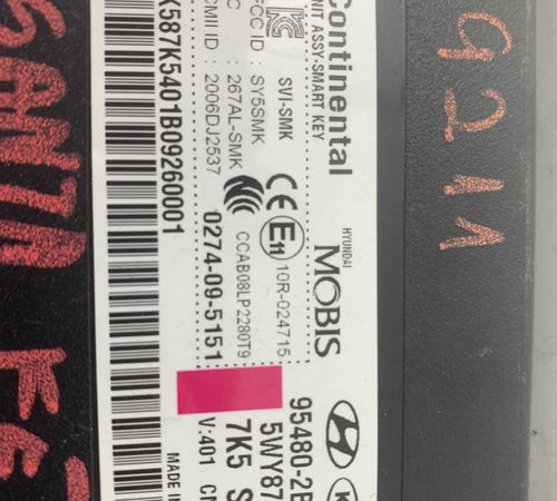 Módulo Alarme Hyundai Santa Fé 2011/2012