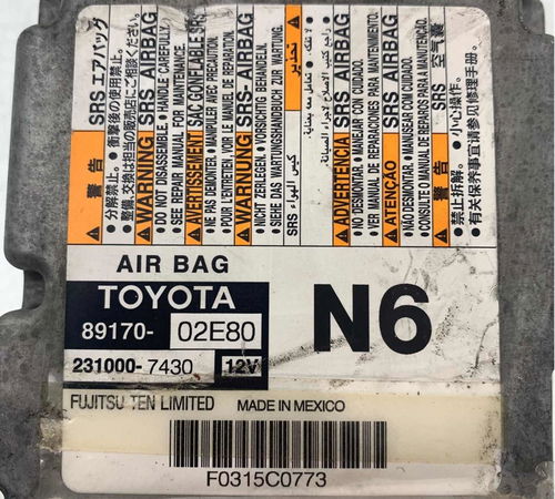 Módulo Airbag Toyota Corolla 2015/2019