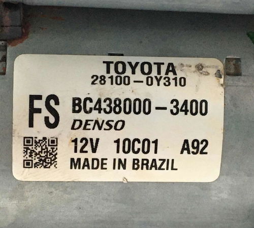 Motor De Partida Arranque Toyota Etios 2018/2021  1.3/1.5