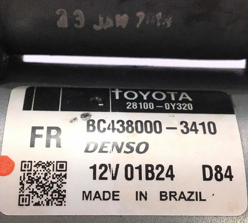 Motor Partida Arranque Toyota Etios 2018/2021 1.3/1.5