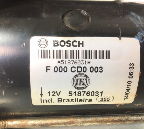 Motor Partida Fiat Punto,fiorino,palio 2013 1.0/1.4 8v Fire