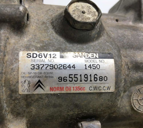 Compressor Ar Condicionado Citröen C3 2007 1.4/1.6 8v Flex