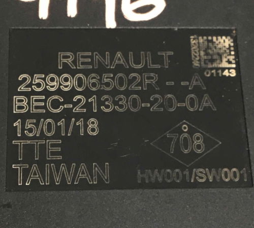 Módulo Sensor Renault Sandero 2018 3cc/1.0