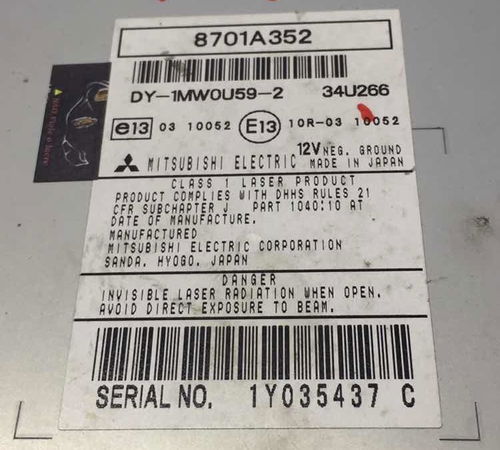 Módulo Cd Original Mitsubishi Asx 2012