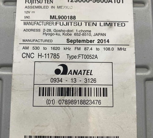 Rádio Original Toyota Etios 2018