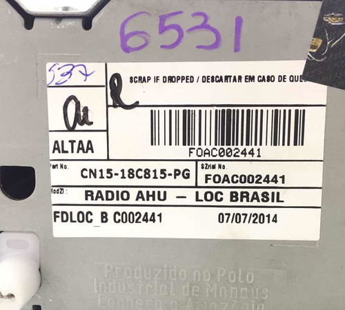 Módulo Cd Original Ford Ecosport 2014