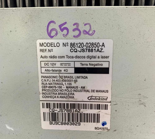 Rádio Original Toyota Corolla 2009/2012