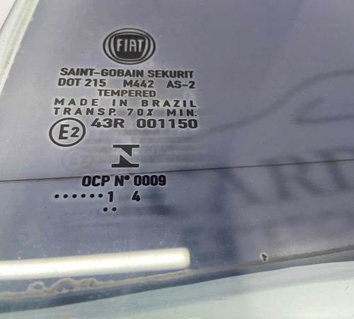 Vidro Vigia Porta Traseira Esq Fiat Vivace 2010/2014