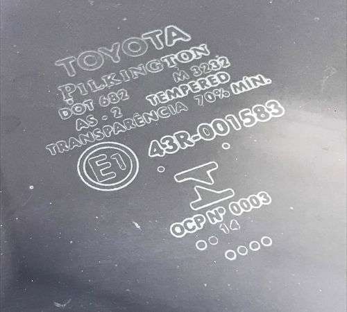 Vidro Vigia Porta Traseira Direita Toyota Corolla 2015/2017