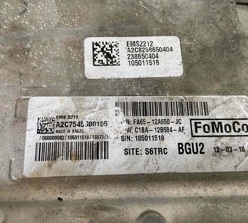 Módulo Injeção 1.6 Man. Ford New Fiesta 2019