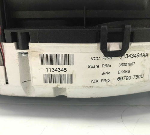 Painel Instrumento Volvo V60 T5 2013 Com Detalhes