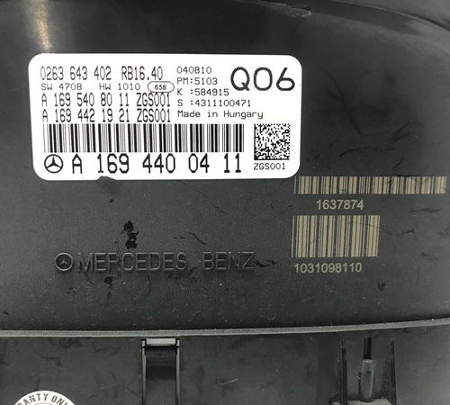 Painel De Instrumentos Mercedes B180/b200 2011