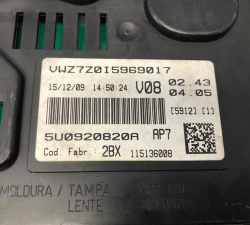 Painel De Instrumentos Volkswagen Gol G5 2009/2012