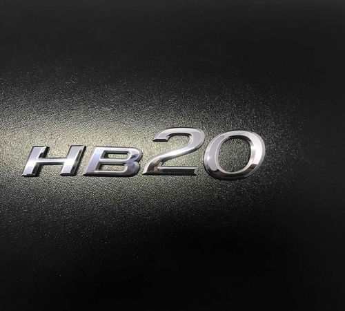 Emblema Hb20 Capô Traseiro Hyundai Hb20 Hatch 2013/2018
