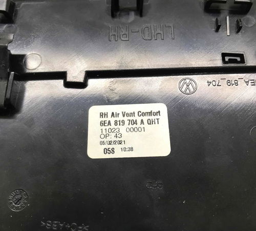 Difusor De Ar Lado Direito Painel Volkswagen Nivus 2020/2022