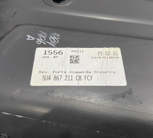 Forro Porta Traseira Esquerda Volkswagen Gol Voyage 09/20