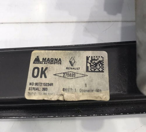 Máquina De Vidro Porta Dianteira Esq Sandero/logan 15/20
