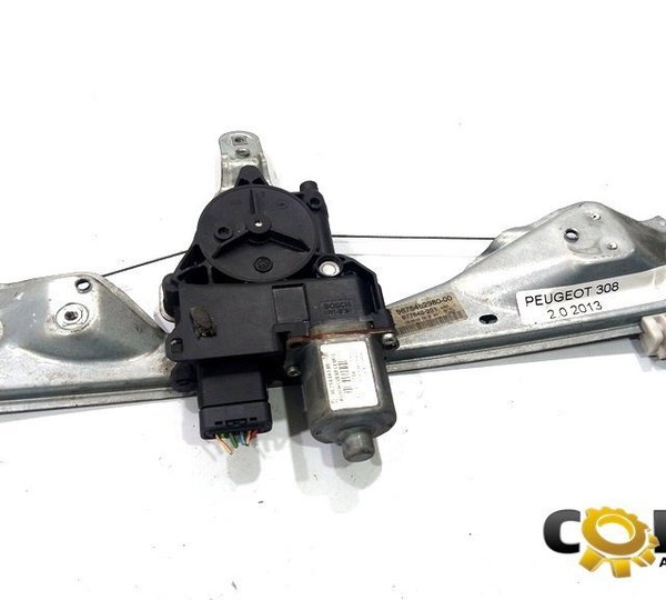 Maquina Vidro Eletrico Tras Dir Peugeot 308 2013 (913)