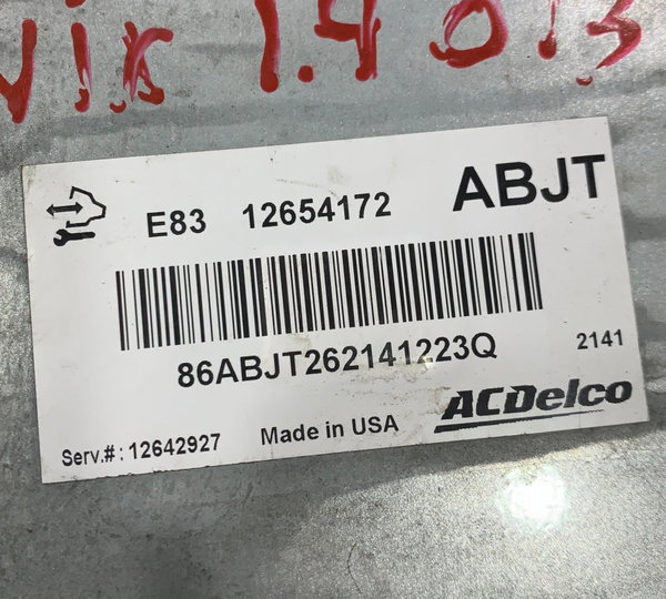 Módulo De Injeção Chevrolet Onix 1.4 Flex 2013 12654172