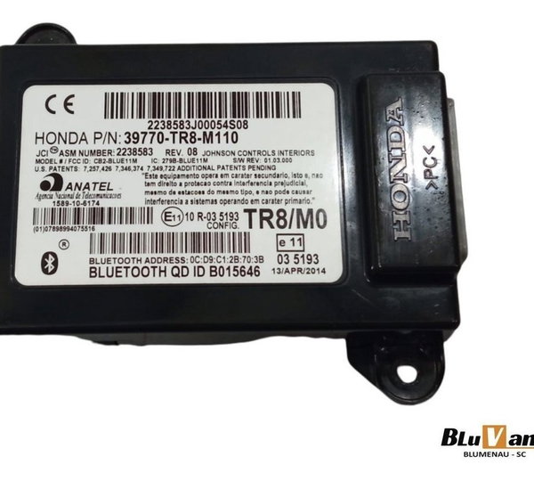 Modulo Central Bluetooth Honda Civic 2013/14