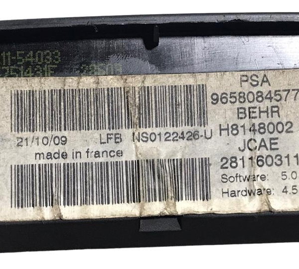 Comando Ar Condicionado Digital Citroen C4 2.0 16v 2009/10