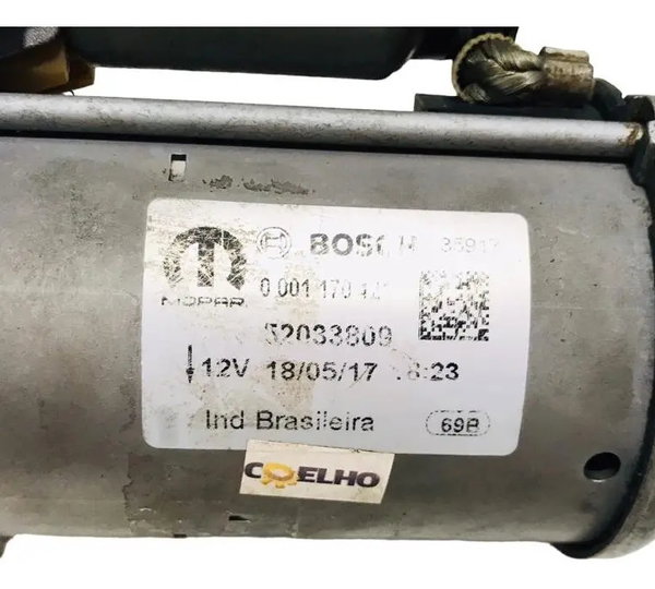 Motor Arranque Partida Fiat Argo Mobi 1.0 3cc 2017/2018