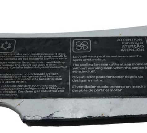 Adesivo Advertencia Painel Frontal Renault Sandero 1.6 2011