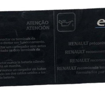 Adesivo Advertencia Painel Frontal Renault Sandero 1.6 2012