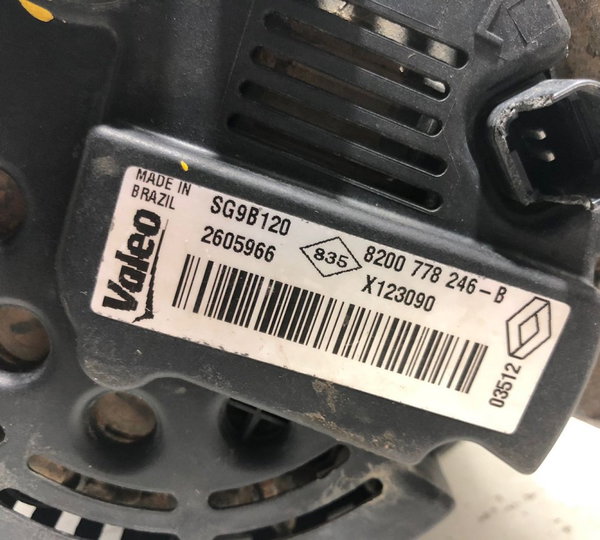 Alternador Renault Clio Logan Sandero 1.0 16v 09/13