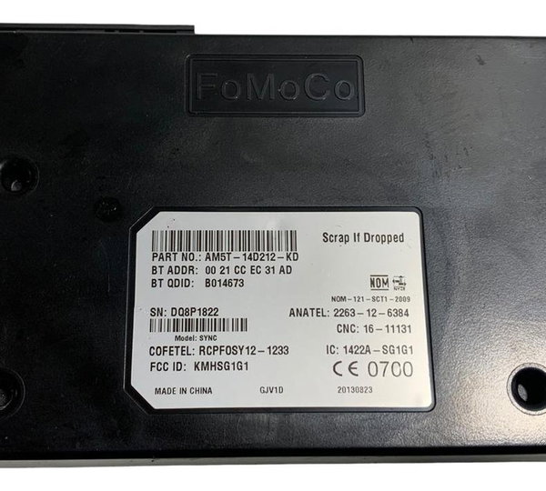 Módulo Central Interface Sync Bluetooth Ford New Fiesta 2013