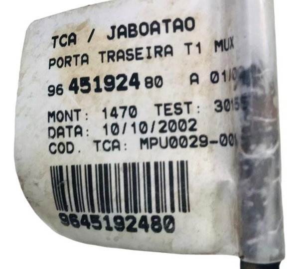 Chicote Porta Traseira Esquerda Peugeot 206 2003