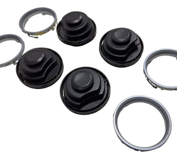 Kit Moldura Prata Difusor Saída De Ar Gol Parati G4 G5