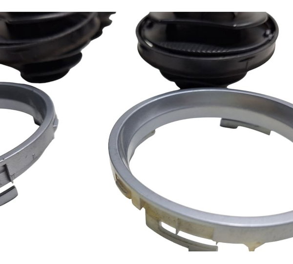 Kit Moldura Prata Difusor Saída De Ar Gol Parati G4 G5