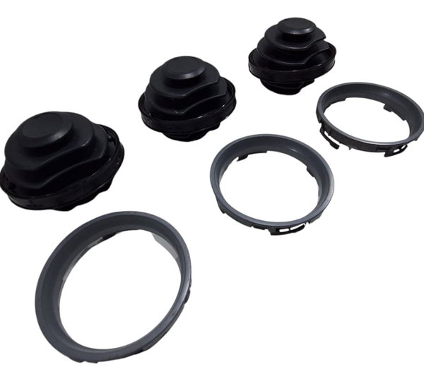 Kit 3 Difusor Ar Moldura Cinza Vw Gol Saveiro G4 2006-09