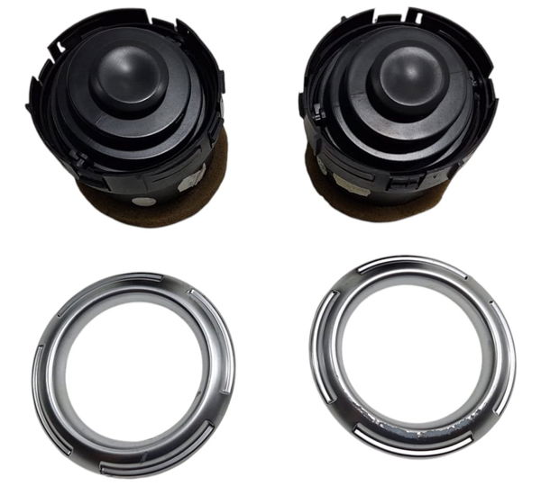 Par Difusor De Ar C/ Moldura Cromada C3 2013-17 - Detalhe