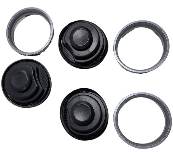 Kit Três Molduras Prata C/ Difusor De Ar Gol Parati G4 G5