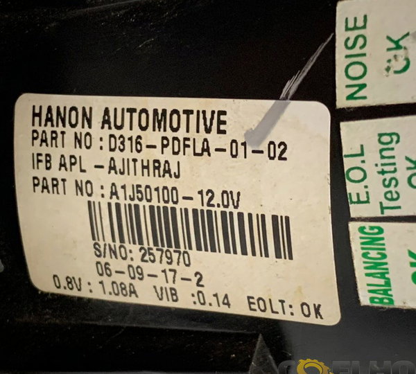 Motor Ventilador Interno Kwid Life 1.0 3cc 2018 (513)