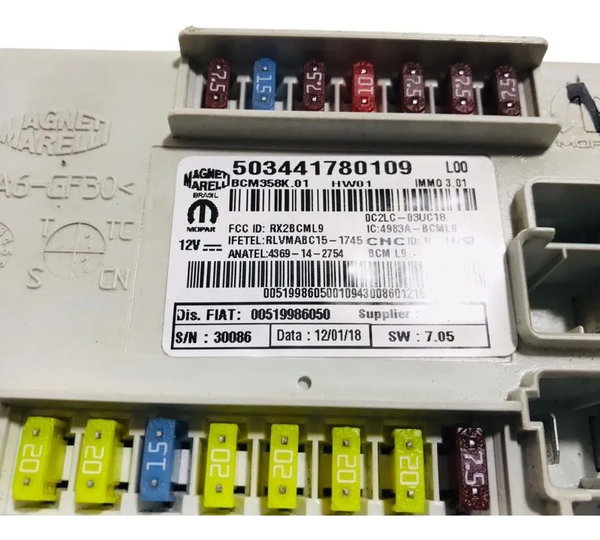 Caixa De Fusível Fiat Argo Drive 1.0 2018 503441780109