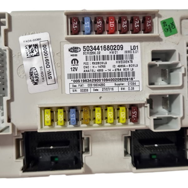 Caixa Fusível Bsm Fiat Toro 2.0 Diesel Aut 2015/18 Cx501