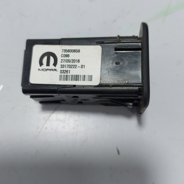 Entrada Usb Traseiro Fiat Toro 2017 Cx503 Preto