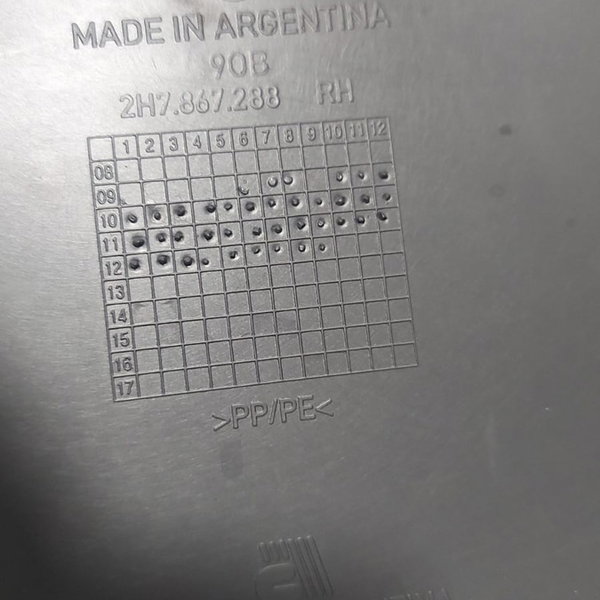 Acabamento Inferior Coluna Traseira Direita Amarok 12 Cx512