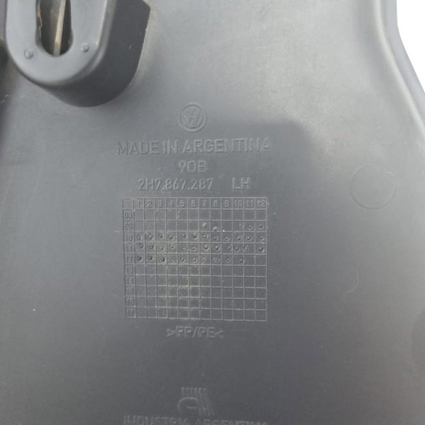 Acabamento Inferior Coluna Traseira Esquerda Amarok 11 Cx512 Preto