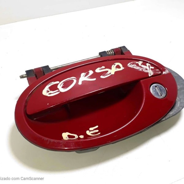 Maçaneta Externa Dianteira Esquerda Corsa 2004 Cx130 Vermelho
