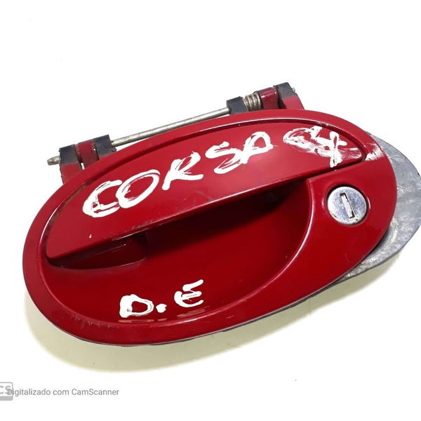 Maçaneta Externa Dianteira Esquerda Corsa 2004 Cx130 Vermelho