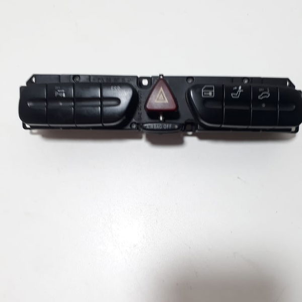 Conjunto  Botão  Pisca Alerta Mercedes C320 2001 2002 Cx117 Preto