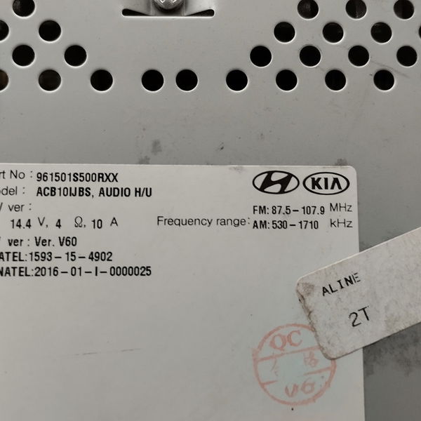 Radio Multimidia Hyundai Hb20 1.0 Unique 2019