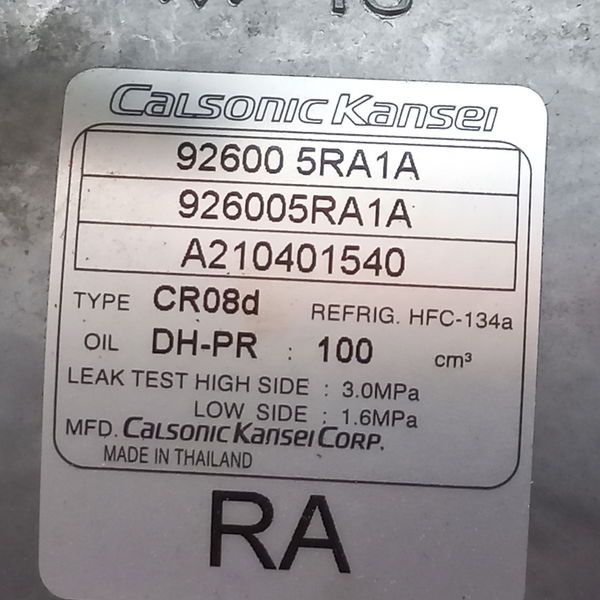 Compressor De Ar Nissan Kicks 1.6 Cvt 2022