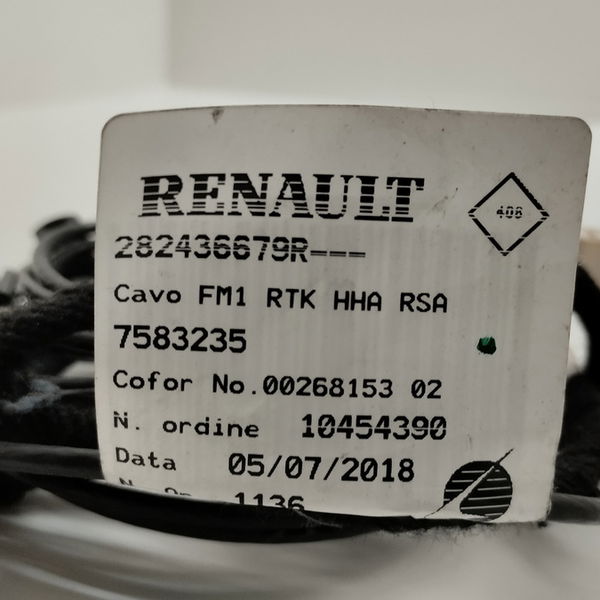 Chicote Antena Do Radio Renault Captur 1.6 2019
