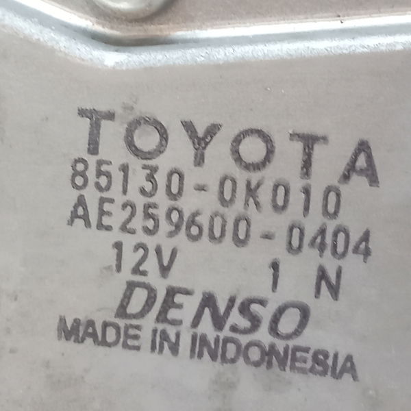 Motor Limpador Vidro Traseiro Toyota Hilux Sw4 Diesel 2011